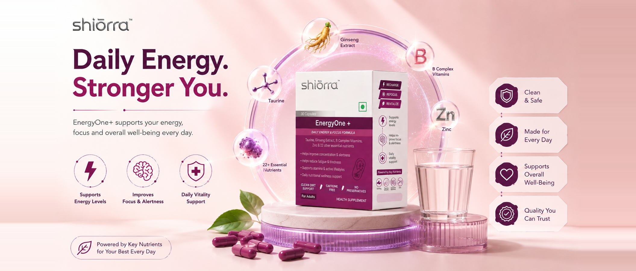 Shiōrra Advanced EnergyOne+ — daily energy, stronger you