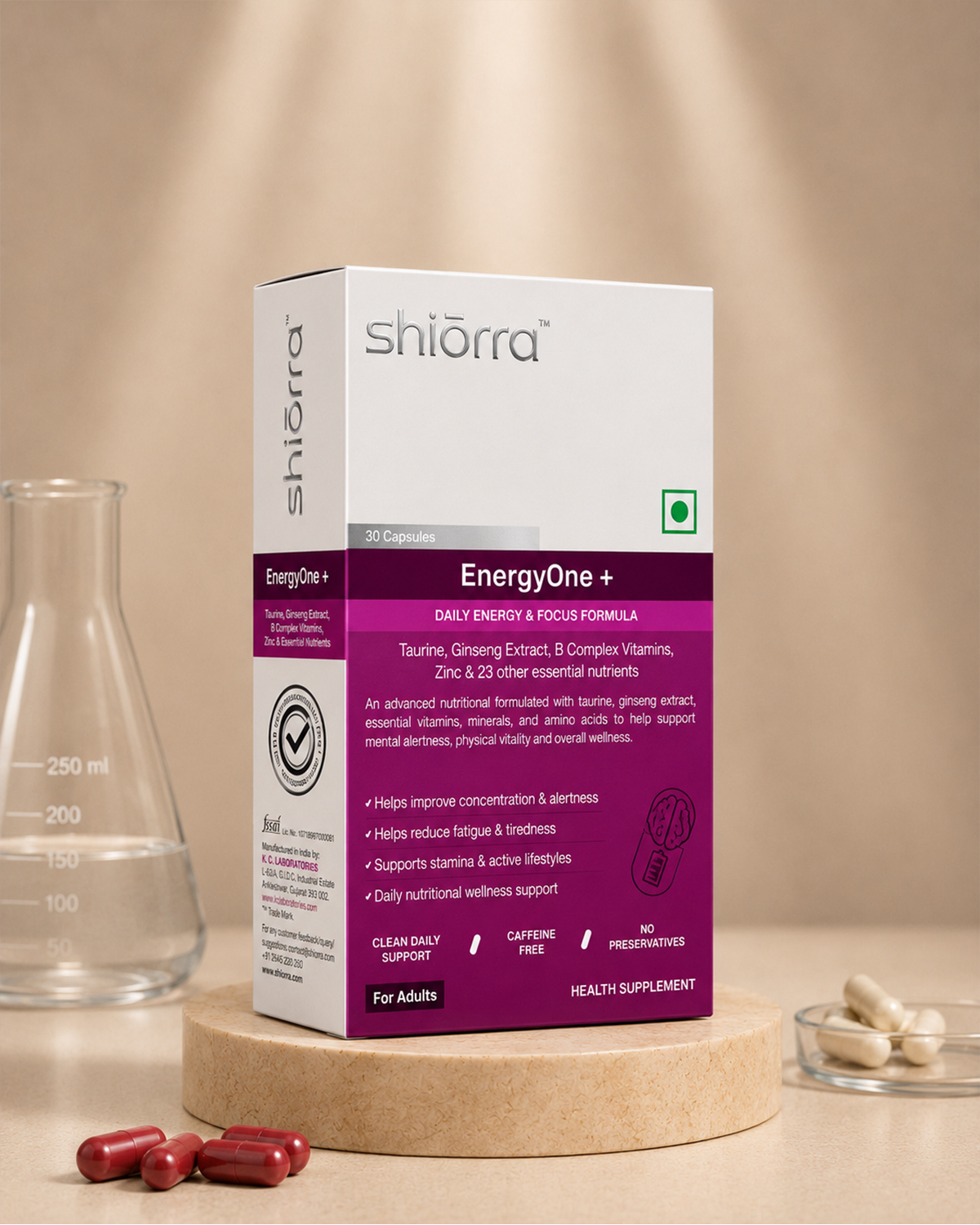 Shiōrra Advanced EnergyOne+ box — placeholder, swap with the real product photo